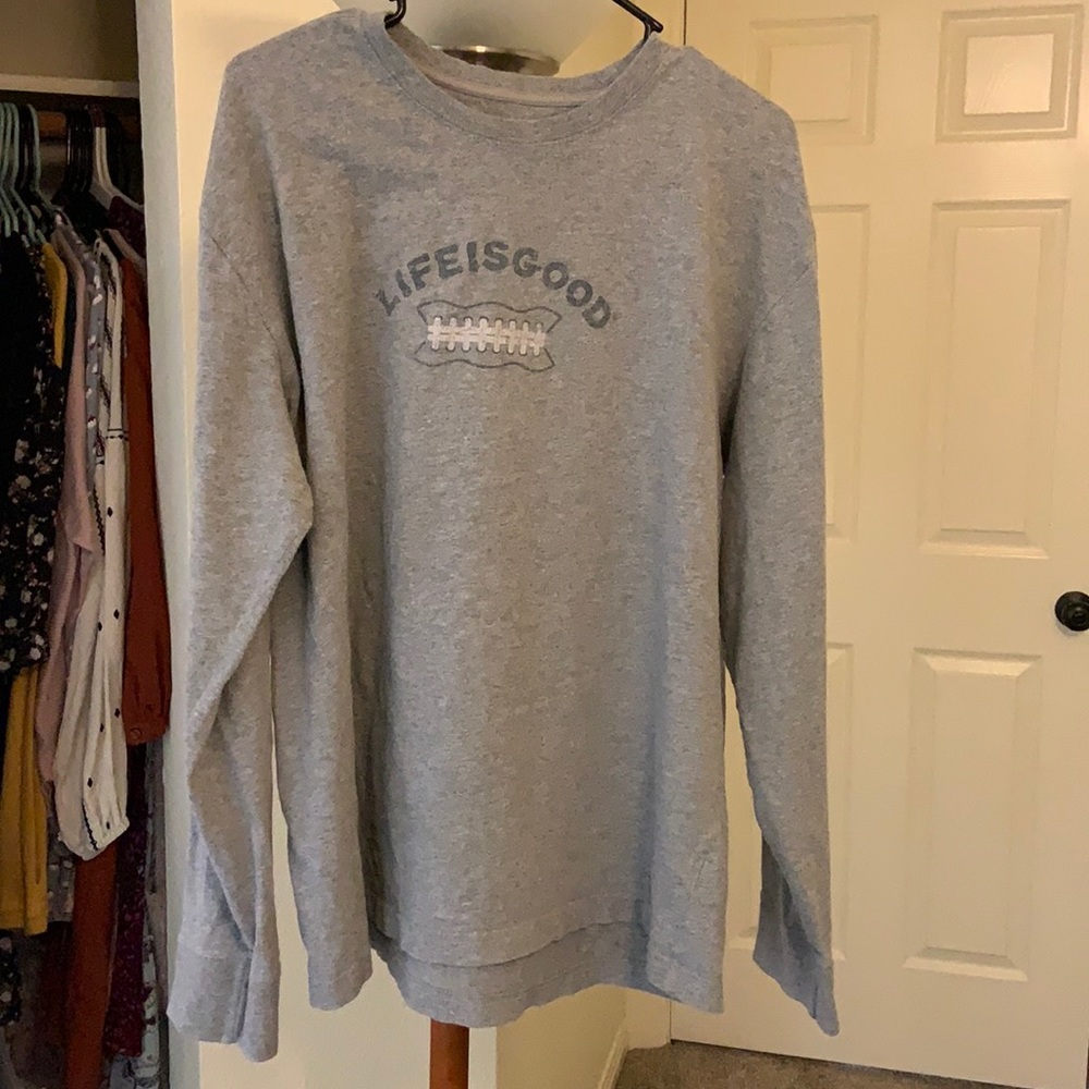Long sleeve life is good football shirt